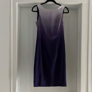 Purple and white midi dress